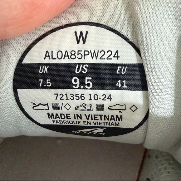 Altra FWD VIA Running Shoes Women's 9.5 Gray 4mm Low Drop Rocker Foot Shape - Picture 9 of 9